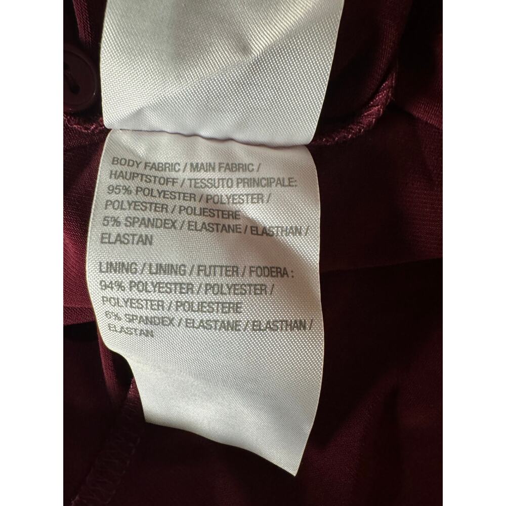 QVC Susan Graver Reg Embellished Liquid Knit Wrap Dress WINE NWOT SIZE 1X - Picture 7 of 9